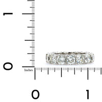 Platinum Shared Prong Cushion Cut Diamond Eternity Band
