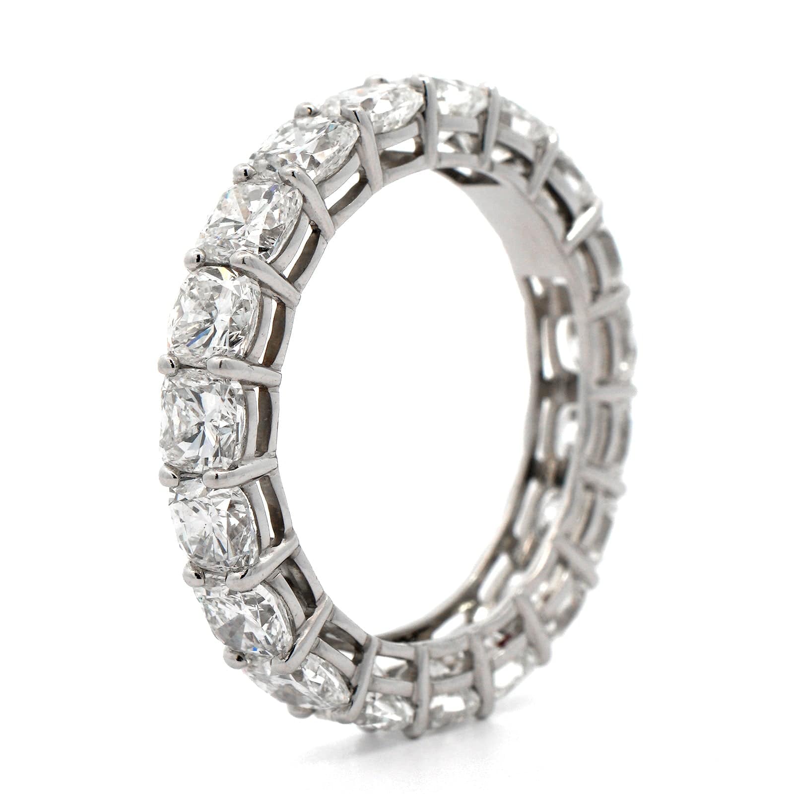 Platinum Cushion Cut Diamond Eternity Band