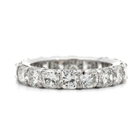 Platinum Cushion Cut Diamond Eternity Band