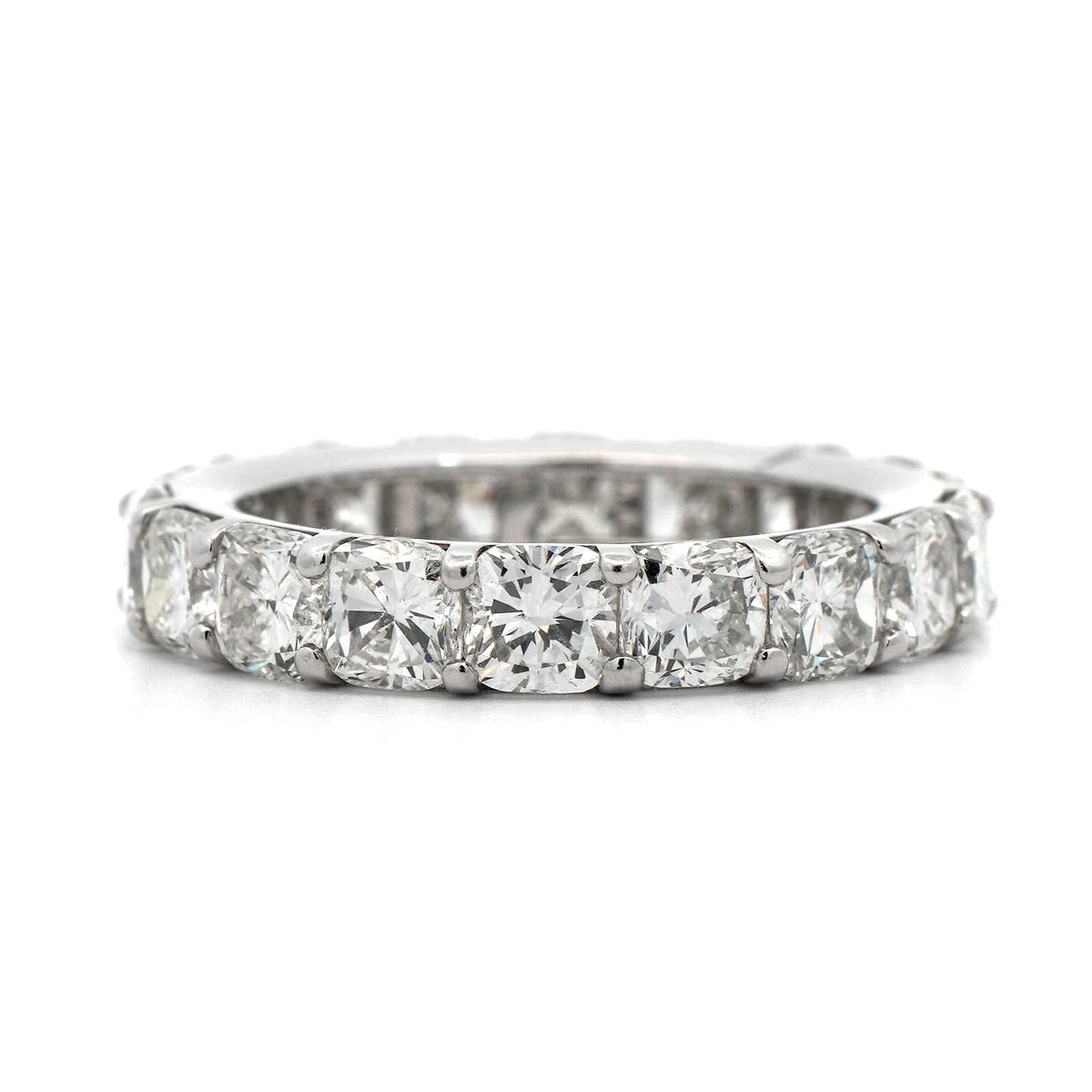Platinum Cushion Cut Diamond Eternity Band