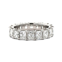 Platinum Radiant Cut Diamond Eternity Band
