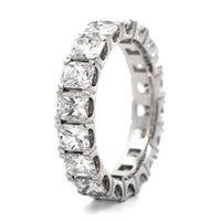 Platinum Radiant Cut Diamond Eternity Band
