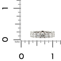 Platinum Radiant Cut Diamond Eternity Band