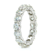 Platinum Shared Prong Eternity Diamond Band