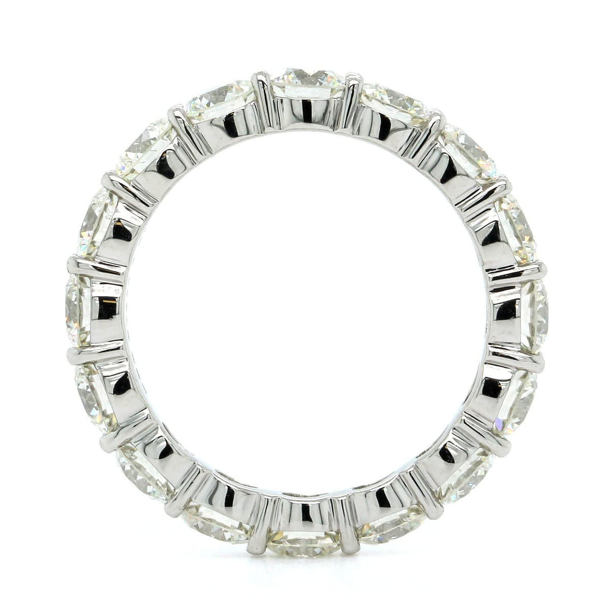 Platinum Shared Prong Eternity Diamond Band