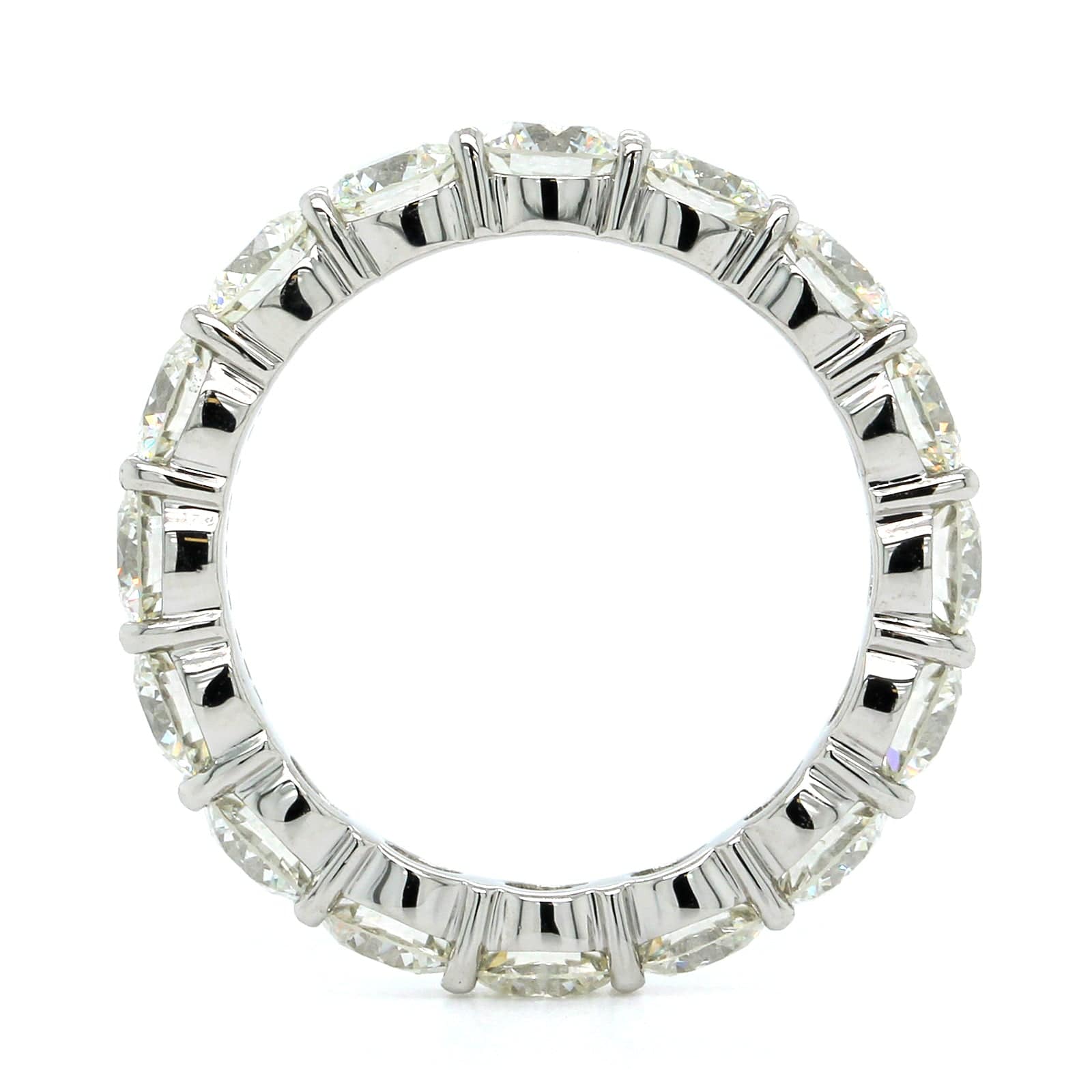 Platinum Shared Prong Eternity Diamond Band