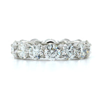 Platinum Shared Prong Eternity Diamond Band
