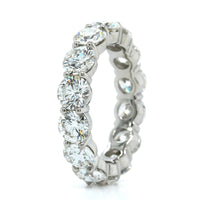 Platinum Shared Prong Eternity Diamond Band