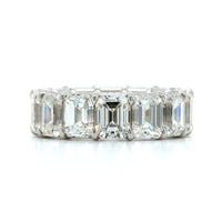18K White Gold Emerald Cut Diamond Eternity Band
