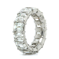 18K White Gold Emerald Cut Diamond Eternity Band