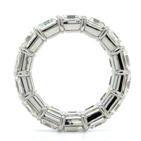 18K White Gold Emerald Cut Diamond Eternity Band