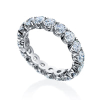 Platinum Shared Prong Diamond Eternity Band