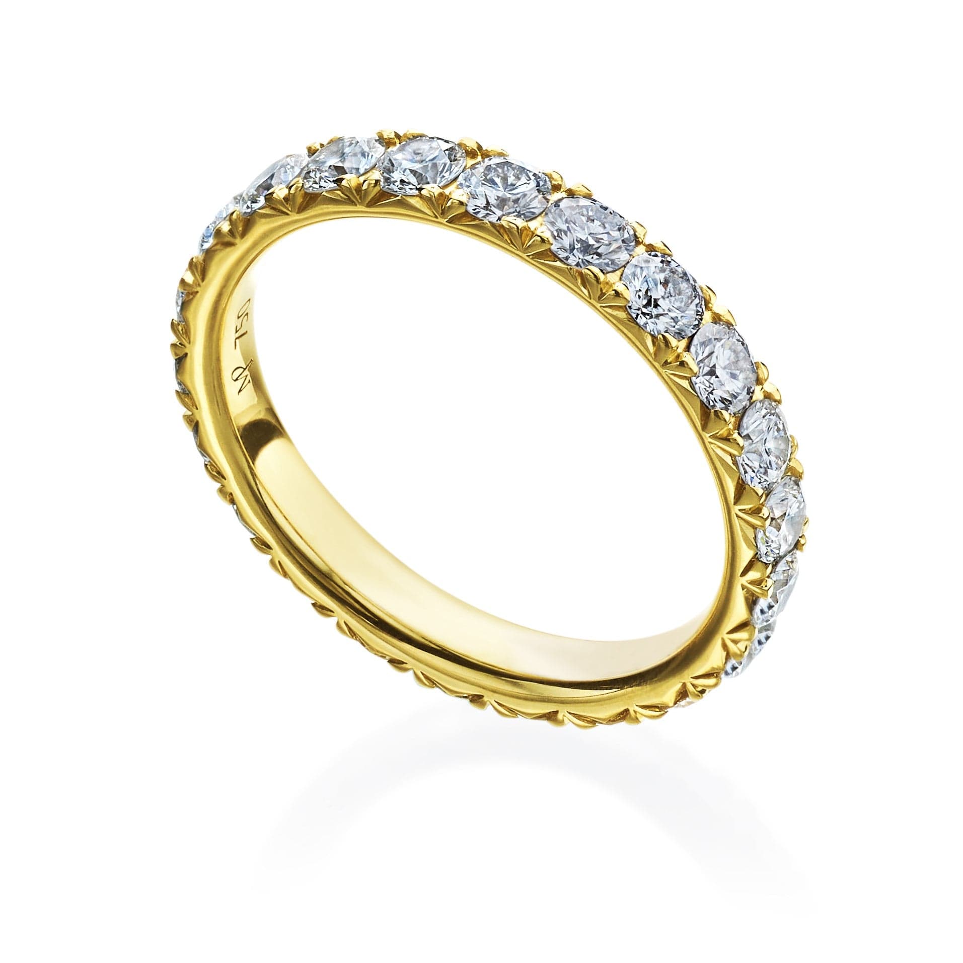 18K Yellow Gold Prong Set Diamond Eternity Band