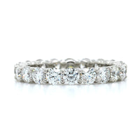 Platinum Ideal Cut Diamond Eternity Band