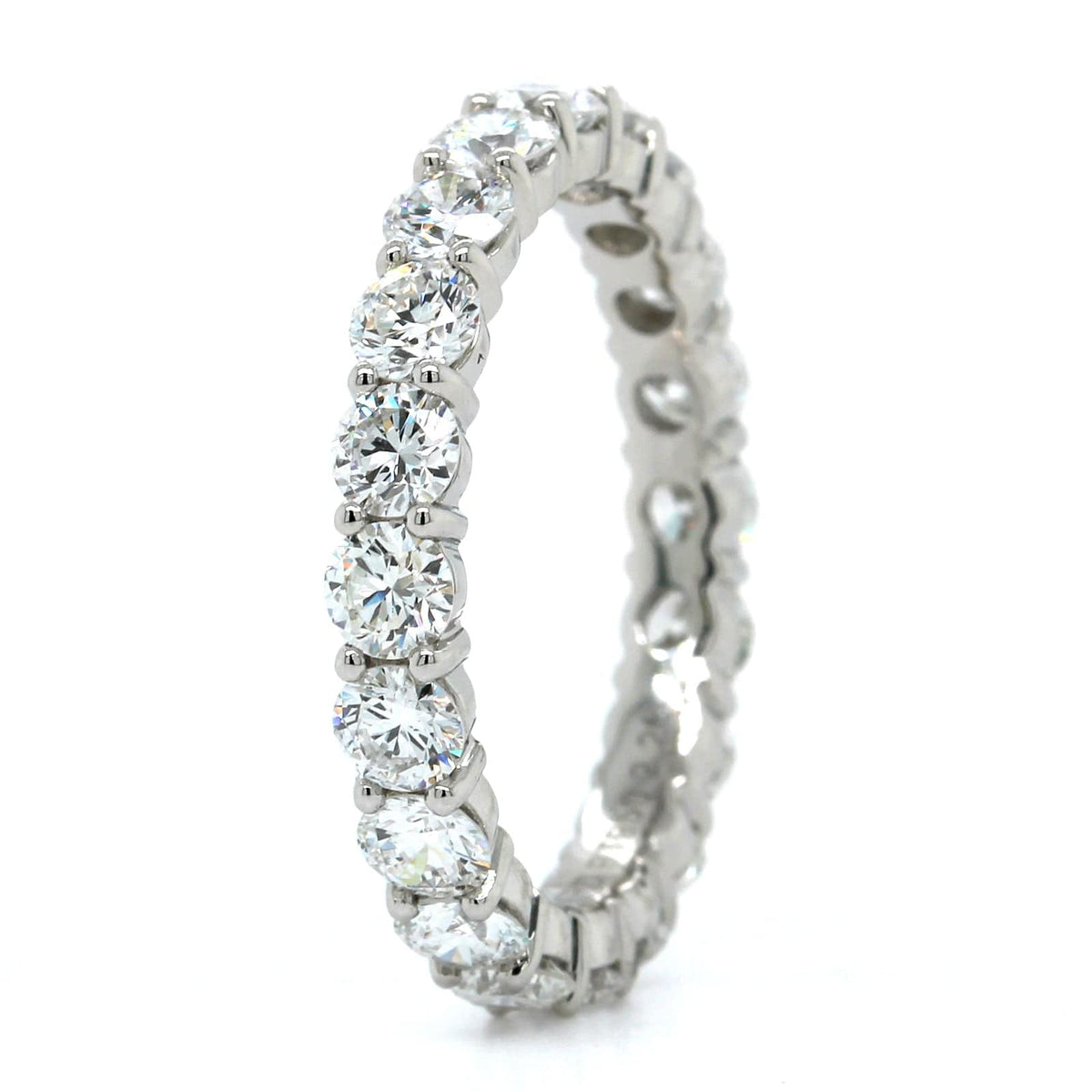 Platinum Ideal Cut Diamond Eternity Band