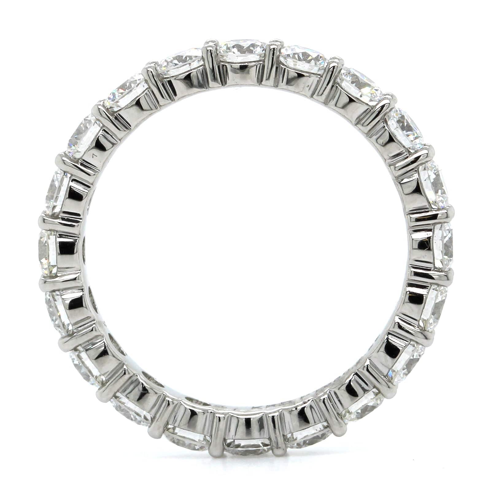 Platinum Ideal Cut Diamond Eternity Band