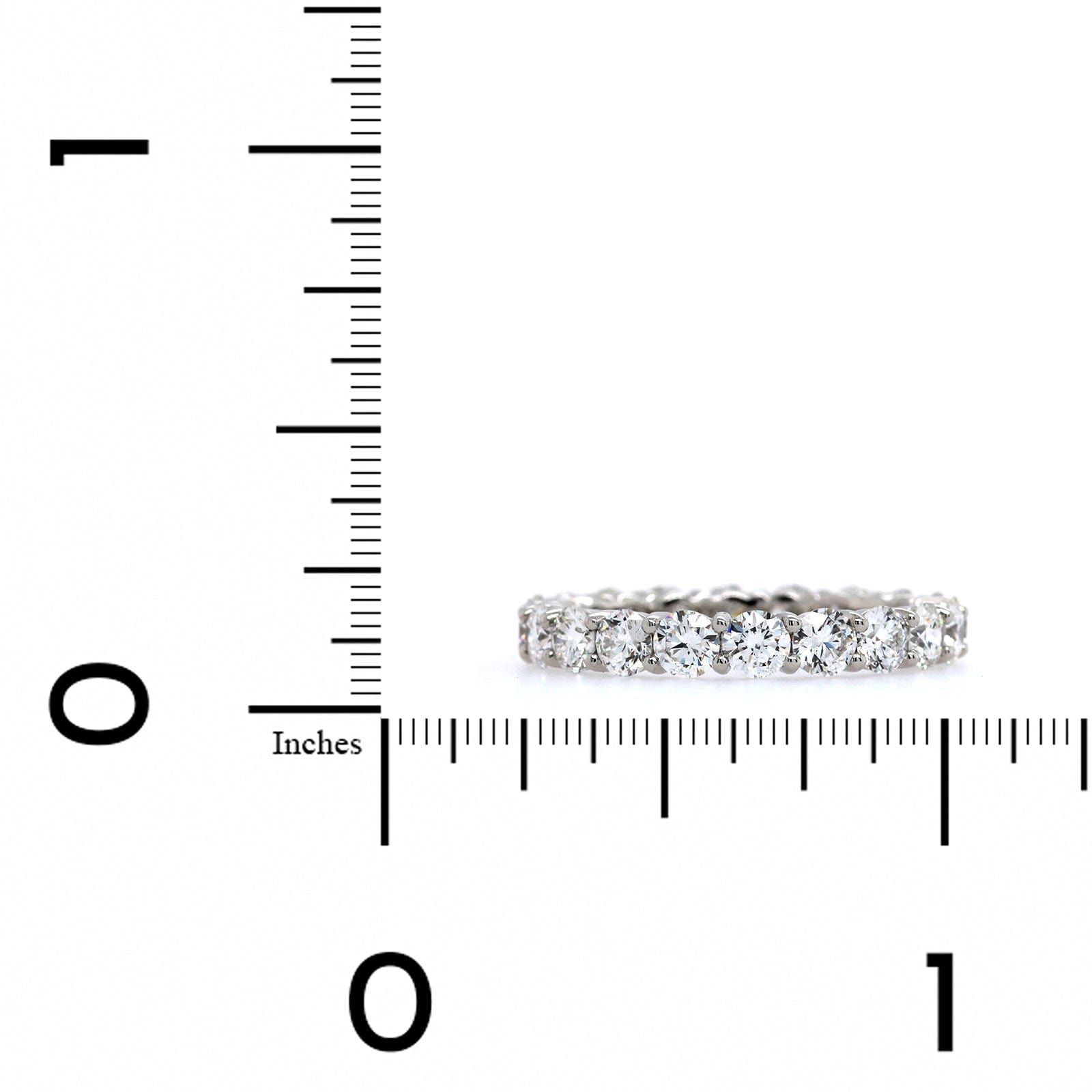 Platinum Ideal Cut Diamond Eternity Band