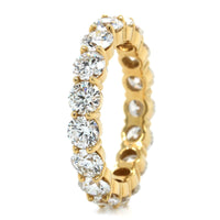 18K Yellow Gold Ideal Cut Diamond Eternity Band