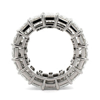 Platinum Emerald Cut Diamond Eternity Band