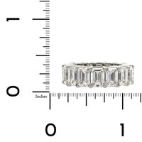 Platinum Emerald Cut Diamond Eternity Band