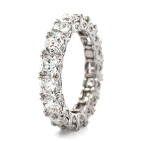 Platinum Cushion Cut Diamond Eternity Band