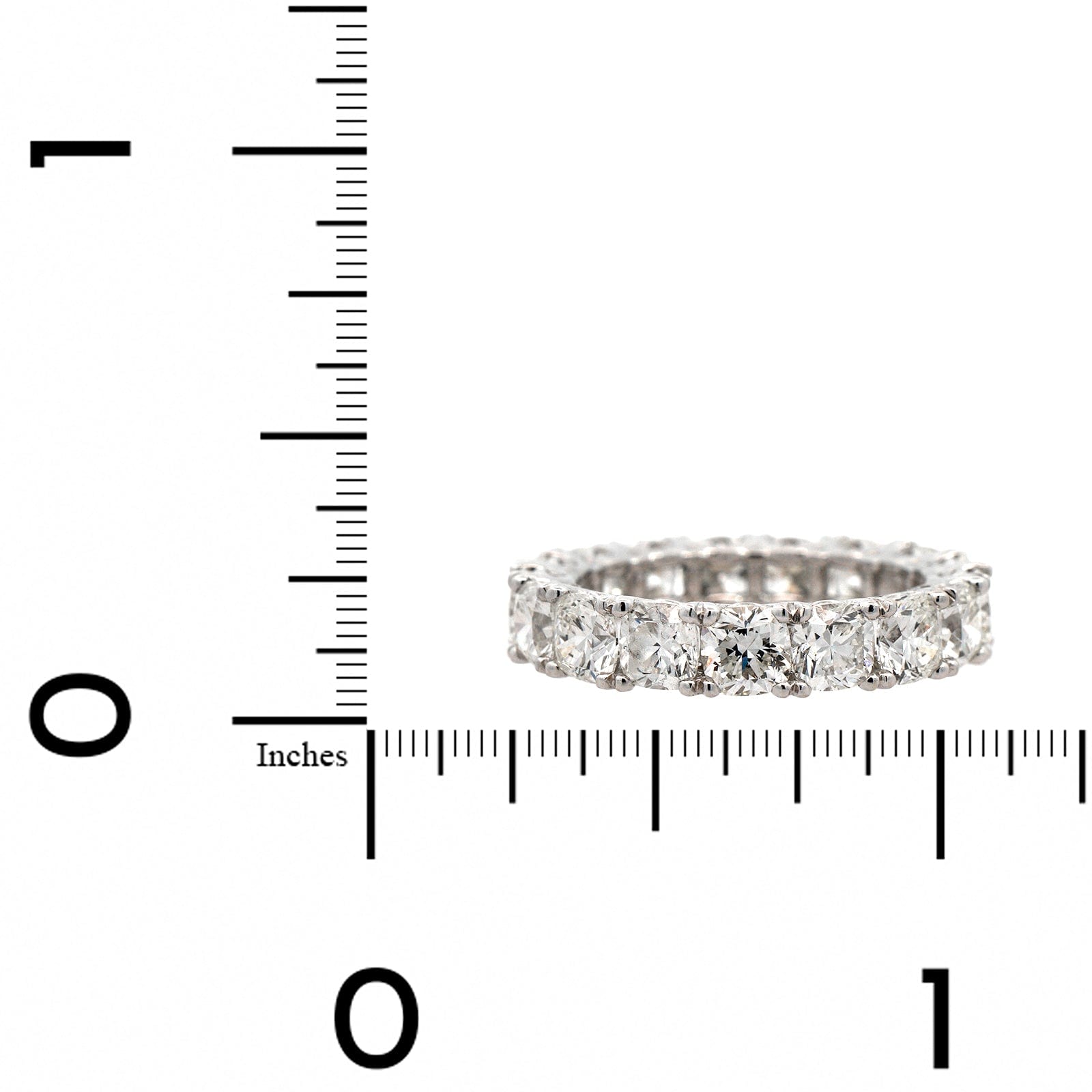 Platinum Cushion Cut Diamond Eternity Band
