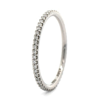 Platinum Shared Prong Diamond Eternity Band