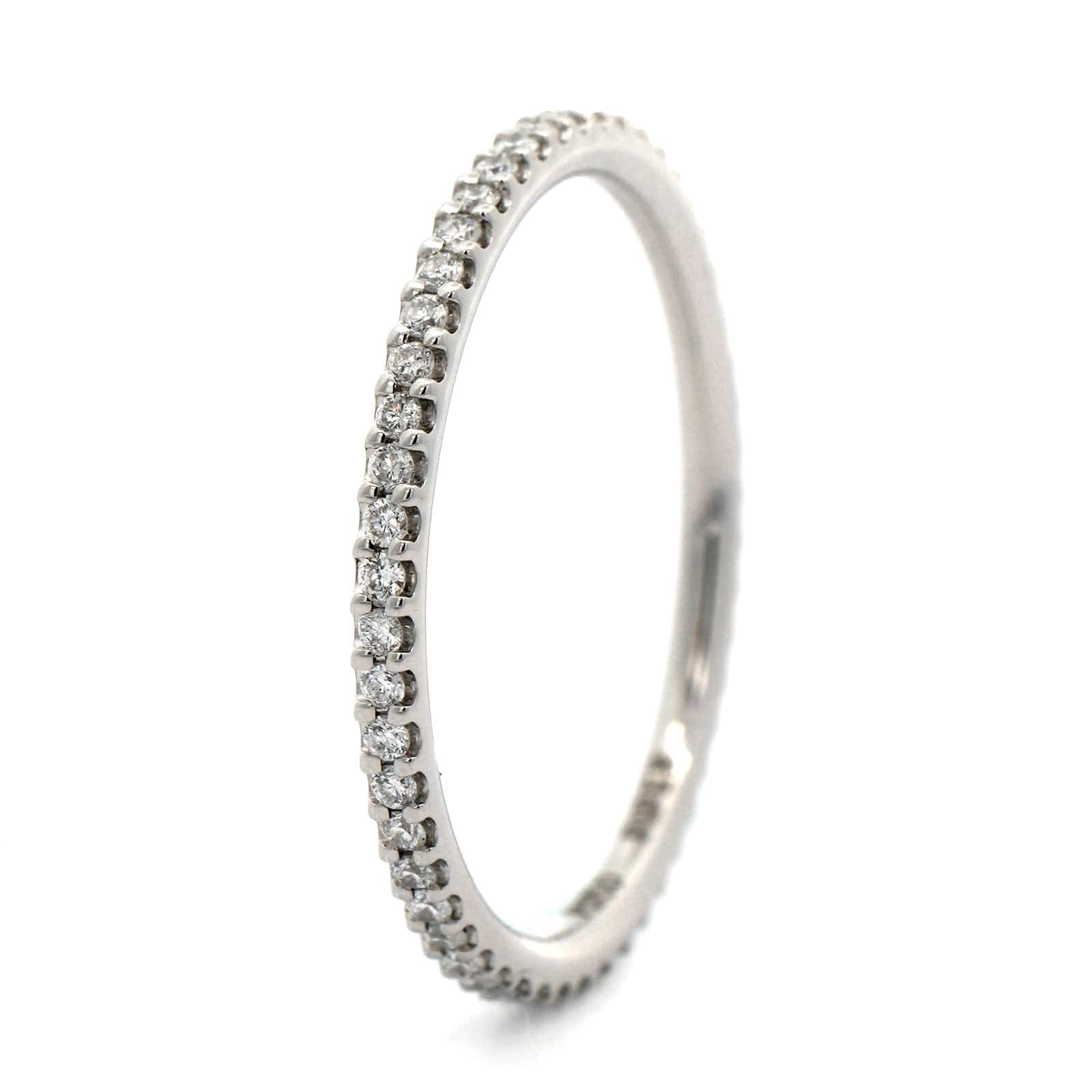 Platinum Shared Prong Diamond Eternity Band