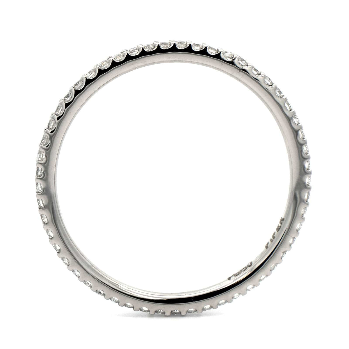 Platinum Shared Prong Diamond Eternity Band