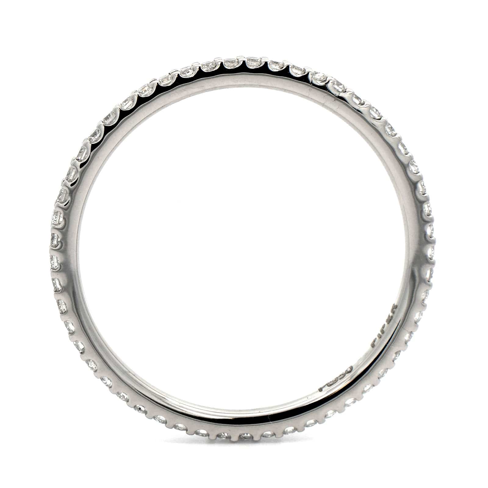 Platinum Shared Prong Diamond Eternity Band