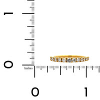 18K Yellow Gold Shared Prong Graduated Diamond Eternity Band