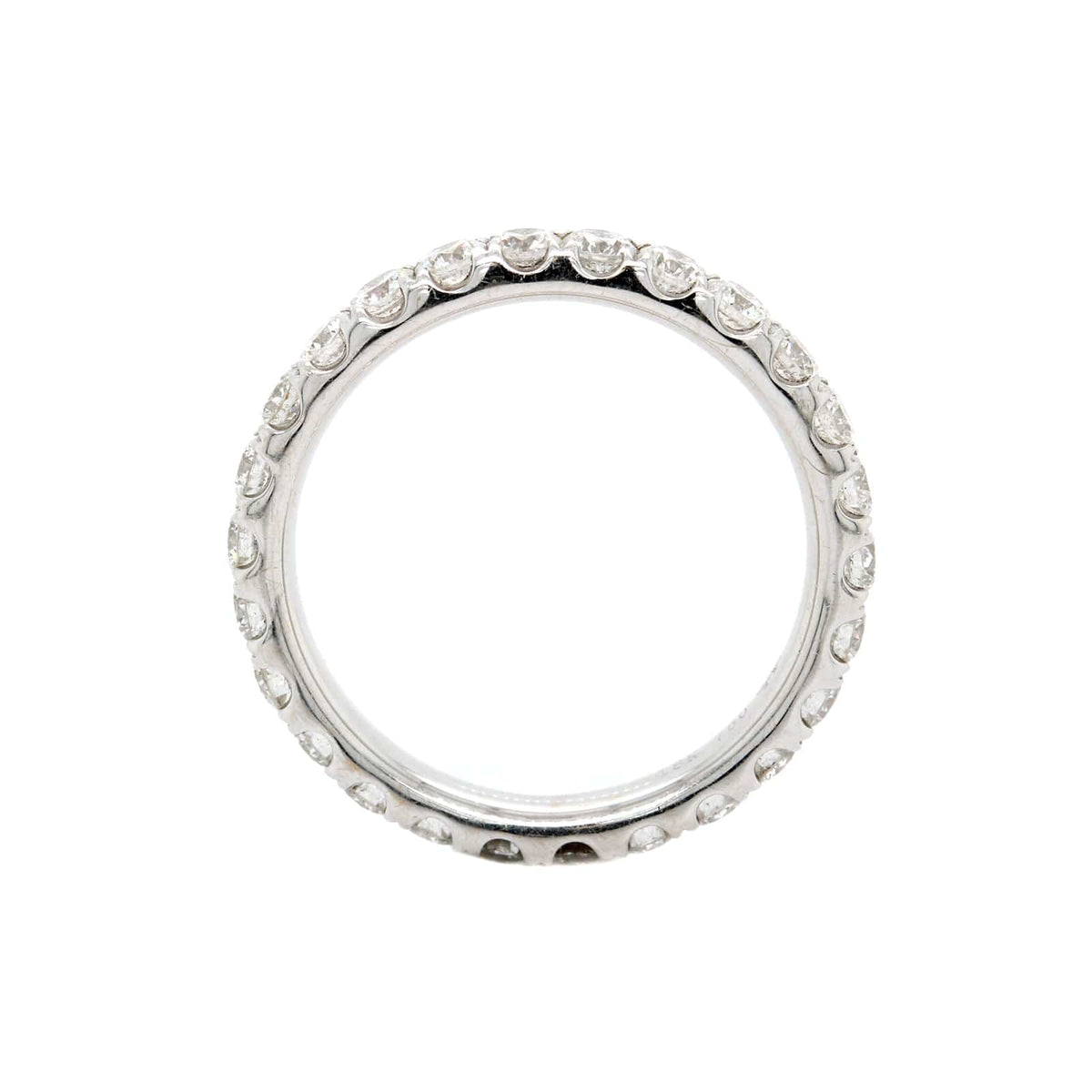 18K White Gold Diamond Shared Prong Eternity Band