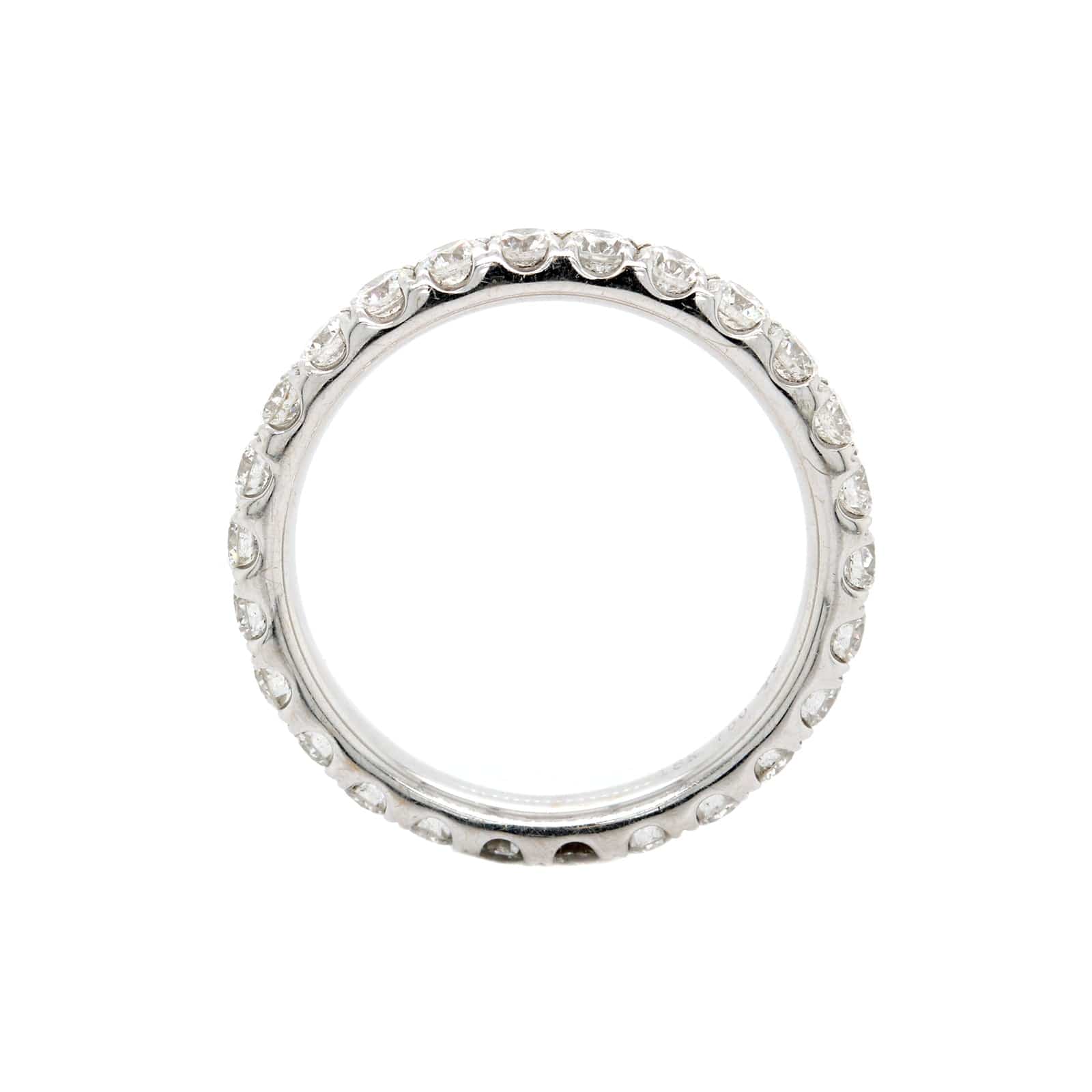 18K White Gold Diamond Shared Prong Eternity Band