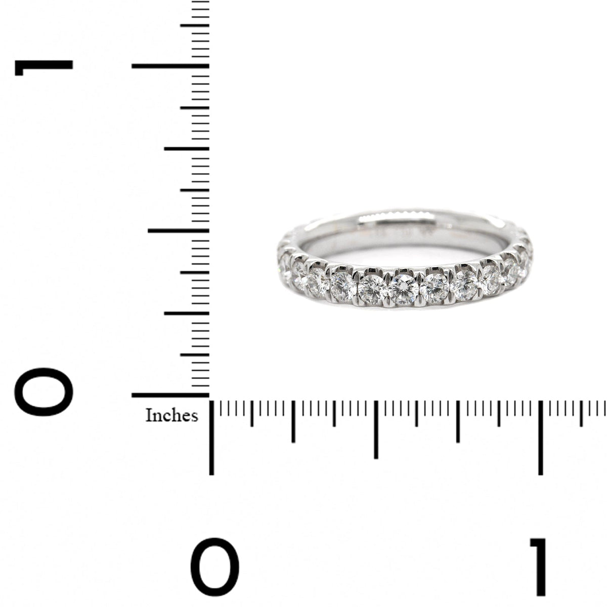 18K White Gold Diamond Shared Prong Eternity Band