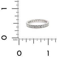 18K White Gold Diamond Bead Set Eternity Band