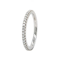 18K White Gold Diamond Shared Prong Eternity Band