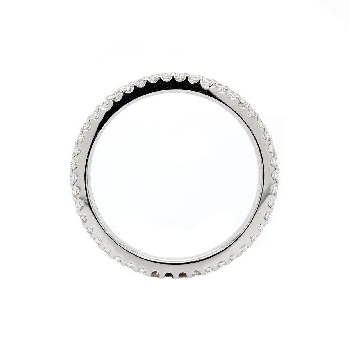 18K White Gold Diamond Shared Prong Eternity Band