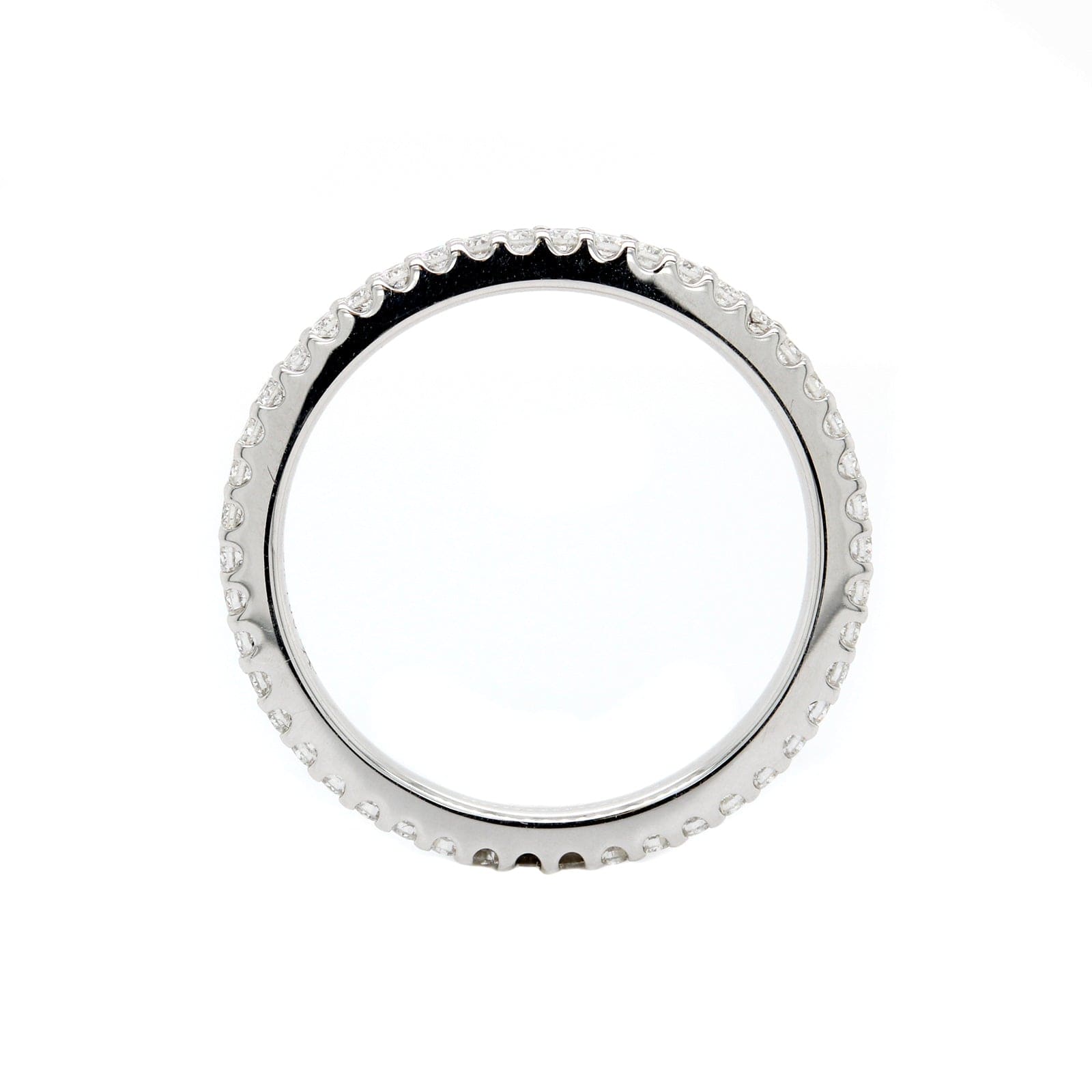 18K White Gold Diamond Shared Prong Eternity Band