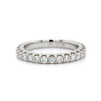 18K White Gold Diamond Shared Prong Eternity Band