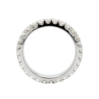 18K White Gold Diamond Shared Prong Eternity Band