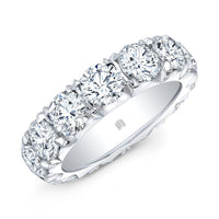 18K White Gold Round Diamond Eternity Band