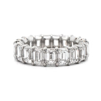 18K White Gold Emerald Cut Diamond Eternity Band