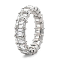 18K White Gold Emerald Cut Diamond Eternity Band