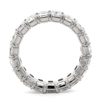 18K White Gold Emerald Cut Diamond Eternity Band