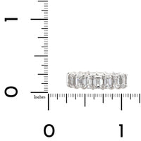 18K White Gold Emerald Cut Diamond Eternity Band