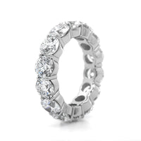 Platinum Diamond Shared Prong Eternity Band
