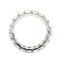 Platinum Shared Prong Emerald Cut Diamond Eternity Band