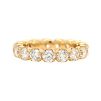 18K Yellow Gold Shared Prong Round Diamond Band