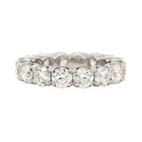 Platinum Shared Prong Round Diamond Band