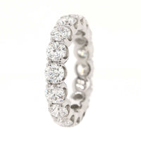 Platinum Shared Prong Round Diamond Band